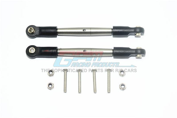 Losi 1/10 Rock Rey 4WD Rock Racer (LOS03009) Stainless Steel Adjustable Front Steering Tie Rods With Polyurethane Ball Ends - 1Pr Set