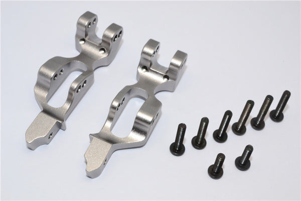 Axial RR10 Bomber Aluminum Rear Shock Mount - 1Pr Set Gray Silver