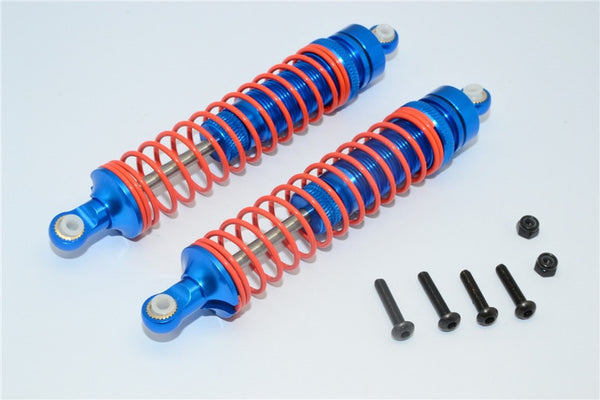 Axial RR10 Bomber Aluminum Front/Rear Adjustable Spring Damper (105mm) - 1Pr Set Blue
