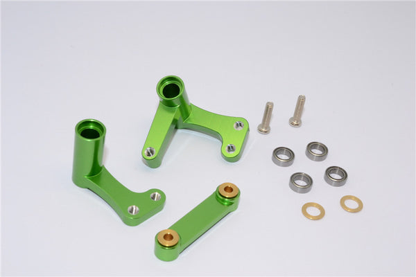 Traxxas Rustler VXL Aluminum Steering Assembly With Bearings - 1 Set Green