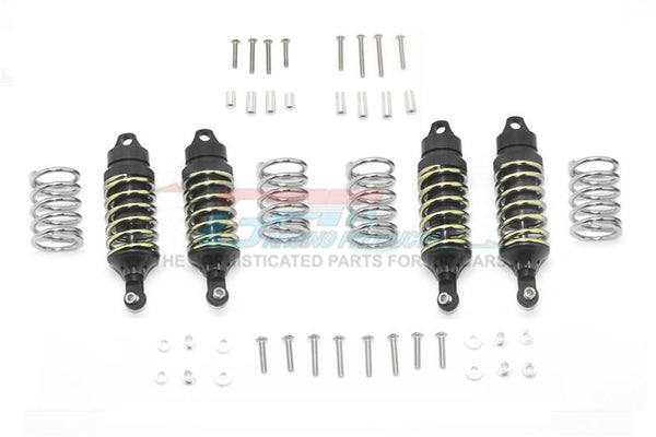 Traxxas Rustler 4X4 VXL (67076-4) Upgrade Parts Aluminum Front + Rear Shocks (Low Center Of Gravity Version) - 4Pc Set Black