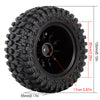 130*55mm 2.8" Beadlock All Terrain Wheel Tires for 1/7 RC Car TRAXXAS UDR Unlimited Desert Racer Upgrade Parts - 4Pc Red