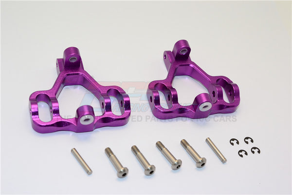 HPI Savage 21, X, XL, K4.6, Flux Aluminum Front/Rear C-Hub With Steel King Pin & Screws & Washers - 1Pr Set Purple