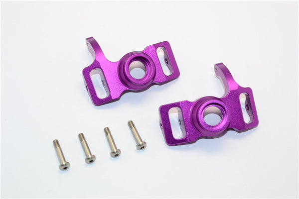 HPI Savage 21, X, XL, K4.6, Flux Aluminum Front/Rear Steering Block With Screws & Washers - 1Pr Set Purple