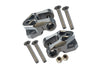 Aluminum  Rear Lower Axle Mount Set For Rear Suspension Links For LOSI 1:6 4WD Super Baja Rey LOS05013 / Super Baja Rey 2.0 LOS05021 Upgrades - Gray Silver
