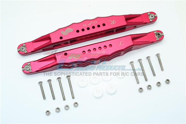 Losi 1/6 Super Baja Rey 4X4 Desert Truck Aluminum Rear Lower Trailing Arms - 1Pr Set Red