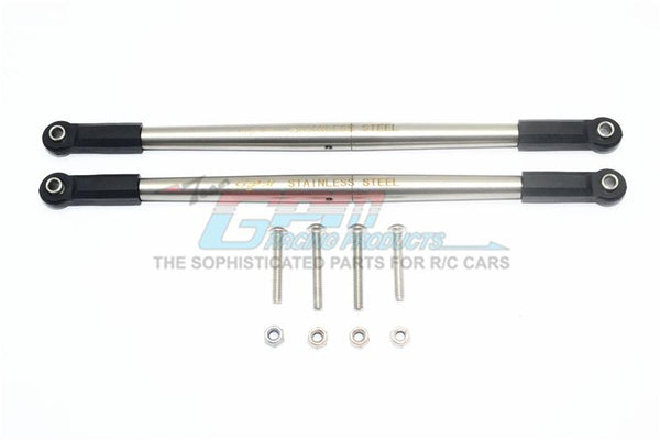 Losi 1/6 Super Baja Rey 4X4 Desert Truck Stainless Steel Adjustable Rear Upper Chassis Link Tie Rods - 1Pr Set