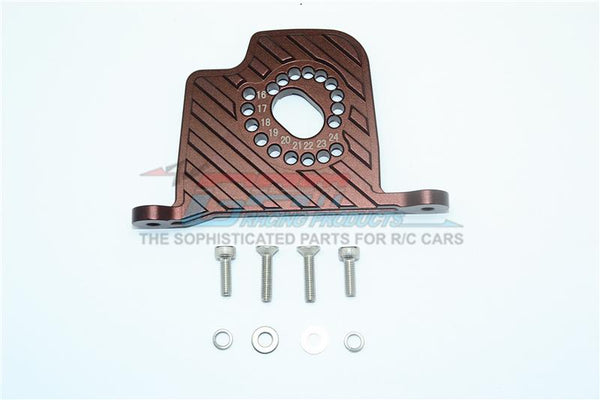 Losi 1/6 Super Baja Rey 4X4 Desert Truck Aluminum Motor Mount Plate With Heat Sink Fins - 1Pc Set Brown