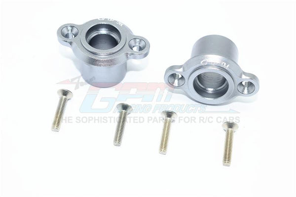 Losi 1/6 Super Baja Rey 4X4 Desert Truck Aluminum Rear Axle Adapters - 1Pr Set Gray Silver
