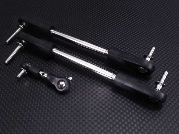 HPI Baja 5B RTR, 5B SS, 5T Steel Tie Rod With Ball Links - 3Pcs Set Silver