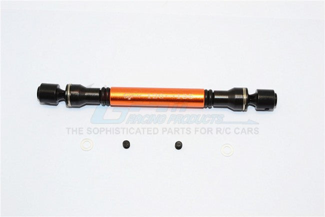 Tamiya CC01 Steel+Aluminum Center Drive Shaft (126mm-135mm) - 1Pc Set Orange