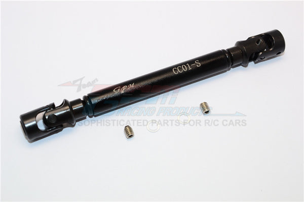 Tamiya CC01 Steel Adjustable Main Shaft With Aluminum Body (Short) - 1Pc Set Black