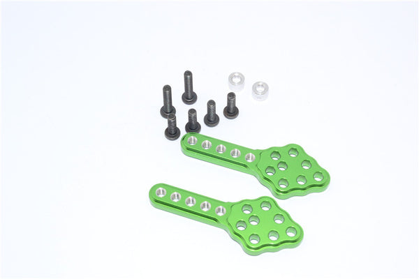 Axial SCX10 Aluminum Front/Rear Adjustable Damper Mount With Multiple Holes - 1Pr Green - JTeamhobbies
