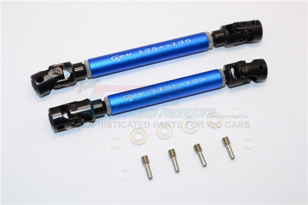 Axial SCX10 Steel Adjustable Main Shaft With Aluminum Body - 1Pr Set Blue