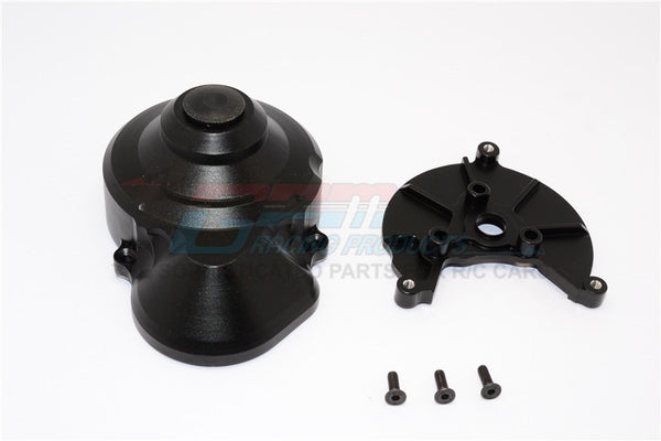 Axial SCX10 & Wraith Aluminum Transmission Spur Gear Case - 2Pcs Set Black