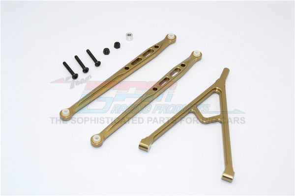 Axial SCX10 Aluminum Front Chassis Links Parts Tree - 3Pcs Set Titanium