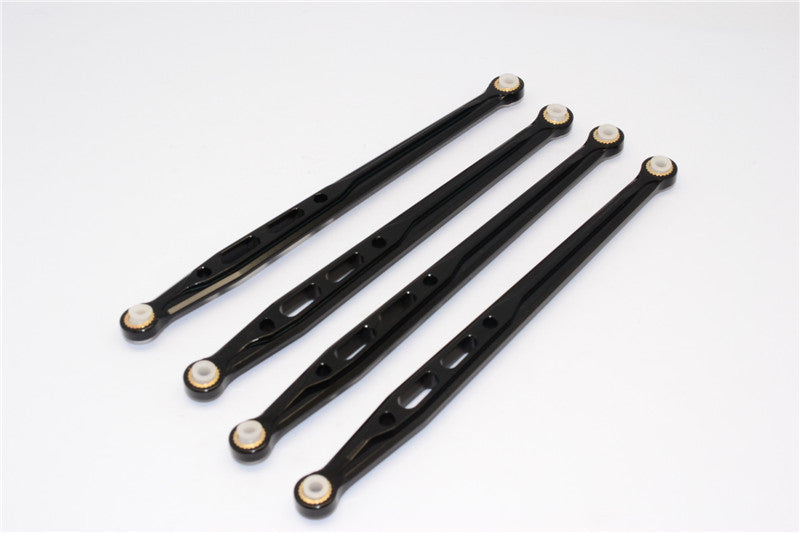 Axial SCX10 Aluminum Rear Chassis Links Parts Tree - 4Pcs Set Black