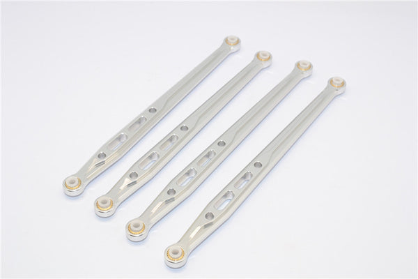 Axial SCX10 Aluminum Rear Chassis Links Parts Tree - 4Pcs Set Silver