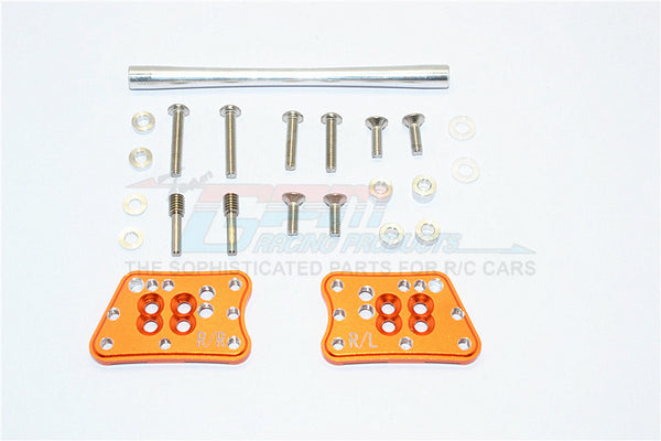 Axial SCX10 II (AX90046, AX90047) Aluminum Rear Adjustable Mount For Original Shock Tower - 1Pr Set Orange