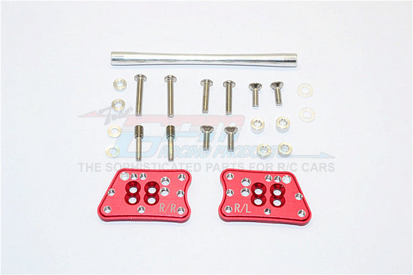 Axial SCX10 II (AX90046, AX90047) Aluminum Rear Adjustable Mount For Original Shock Tower - 1Pr Set Red