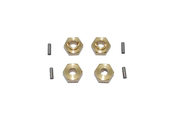 Axial 1:24 SCX24 Deadbolt AXI90081 / Jeep Wrangler AXI00002 Brass Hex Adapters 3mm Thick - 4Pc Set