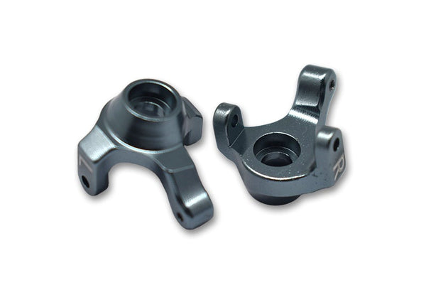 Axial 1:24 SCX24 Deadbolt AXI90081 Aluminum Front Knuckle Arm - 2Pc Set Gray Silver