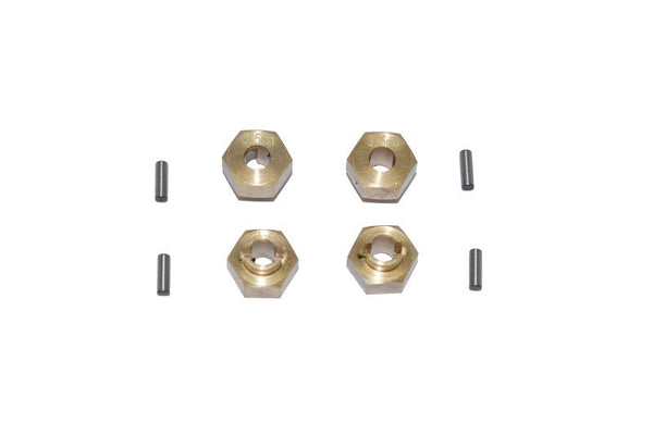 Brass Hex Adapters 3.5mm Thick For Axial 1:24 SCX24 Deadbolt AXI90081 / Jeep Wrangler AXI00002 - 8Pc Set