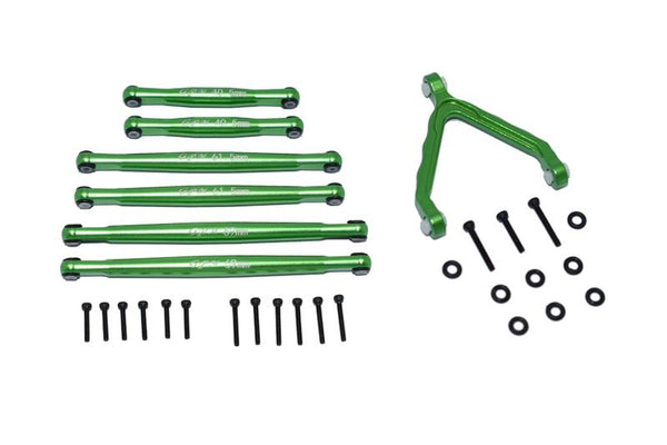 Axial 1:24 SCX24 Deadbolt AXI90081 Aluminium Suspension Links + Front Upper Link Mount - 30Pc Set Green