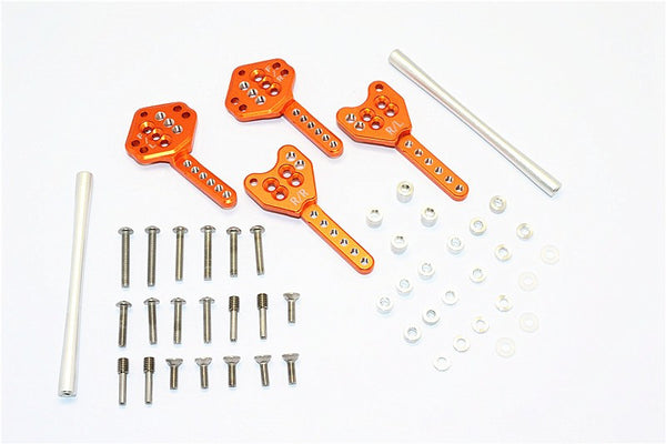 Axial SCX10 II (AX90046, AX90047) Aluminum Front & Rear Shock Tower Adjustable Mount - 1 Set Orange