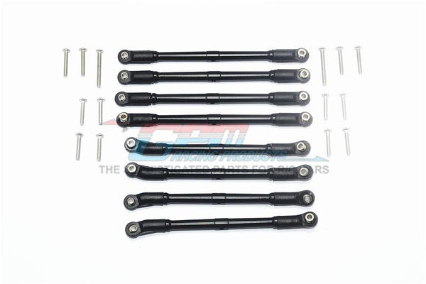 Axial SCX10 II UMG10 (AXI90075) Aluminum Adjustable Upper & Lower Suspension Links - 8Pc Set Black