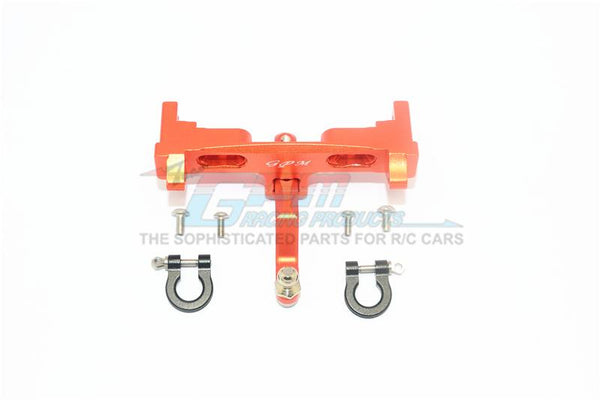Axial SCX10 II UMG10 (AXI90075) Aluminium Rear Bumper Mount + D-Rings + Tow Hook - 1 Set Orange
