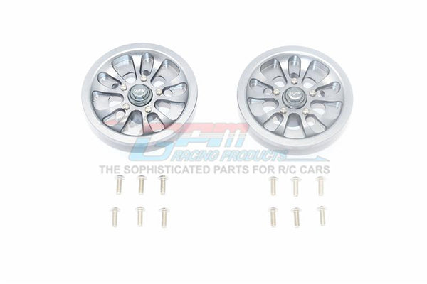 Axial SCX10 II UMG10 (AXI90075) Aluminum Front Or Rear 5 Lug Rim - 1Pr Set Gray Silver