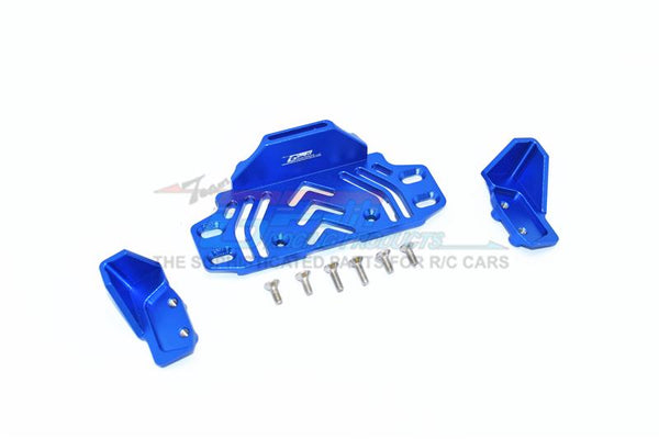 Axial SCX10 III Jeep JL Wrangler (AXI03007) Aluminium Middle Battery Holder - 9Pc Set Blue