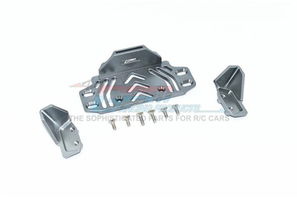 Axial SCX10 III Jeep JL Wrangler (AXI03007) Aluminium Middle Battery Holder - 9Pc Set Gray Silver