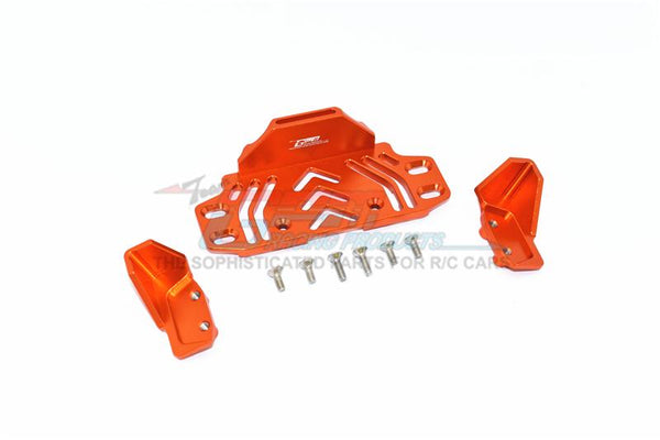 Axial SCX10 III Jeep JL Wrangler (AXI03007) Aluminium Middle Battery Holder - 9Pc Set Orange