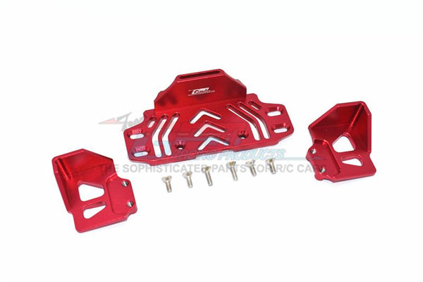 Axial SCX10 III Jeep JL Wrangler (AXI03007) Aluminium Rear Battery Holder - 9Pc Set Red