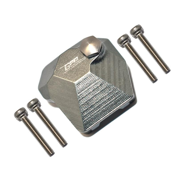 Aluminum Front Or Rear Gearbox Cover For Axial 1/10 SCX10 III Jeep Wrangler Rubicon JLU AXI03007 - 5Pc Set Gray Silver