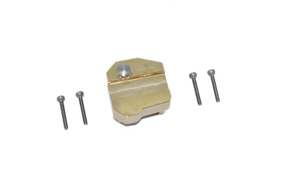 Axial 1:10 SCX10 III Jeep Wrangler AXI03007 / Jeep Gladiator AXI03006 Brass Front Or Rear Gearbox Cover - 1Pc Set