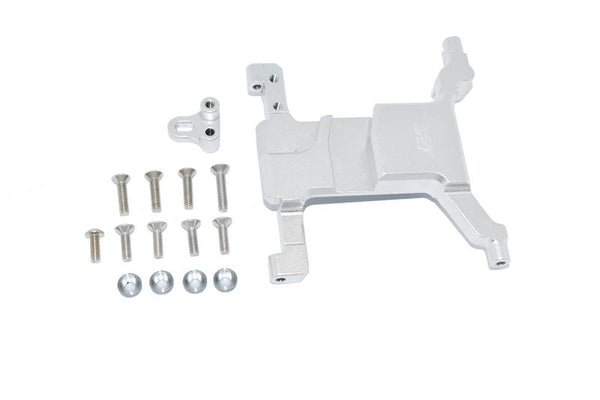 Aluminum Servo Mount For Axial 1:10 SCX10 III Jeep Wrangler AXI03007 / Jeep Gladiator AXI03006 - 15Pc Set Silver