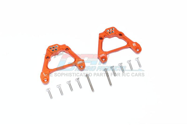 Axial SCX10 III Jeep JL Wrangler (AXI03007) Aluminum Adjustable Rear Damper Mount - 2Pc Set Orange