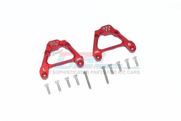 Axial SCX10 III Jeep JL Wrangler (AXI03007) Aluminum Adjustable Rear Damper Mount - 2Pc Set Red