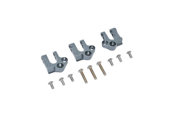 Axial 1:10 SCX10 III Wrangler AXI03007 / Gladiator AXI03006 Aluminum Center Gear Box Case Mount - 12Pc Set Gray Silver