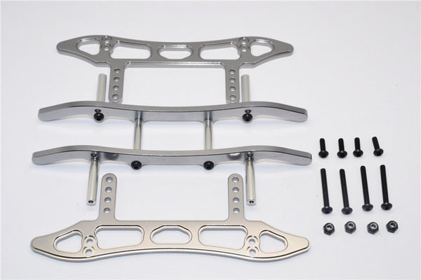 Axial SCX10 Aluminum Chassis Sled Guard (New) - 1Set Gray Silver