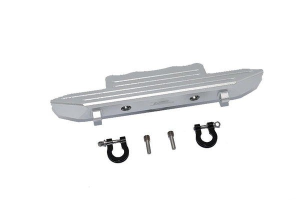 Axial SCX10 III AXI03007 AXI03006 Aluminum Front Bumper + D-Rings - 5Pc Set Silver