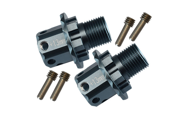 Team Corally 1/10 Sketer XL4S C-00191 Aluminum 13mm Hex Adapters - 6Pc Set Gray Silver