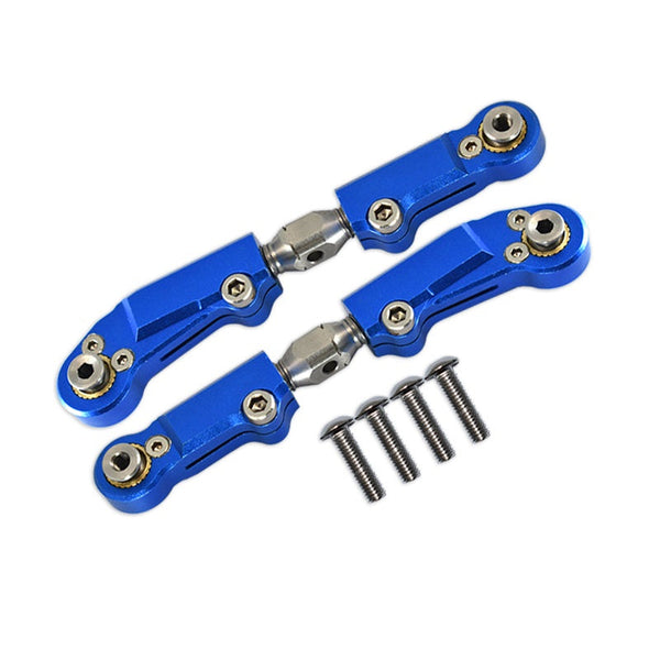 Team Corally 1/10 Sketer XL4S C-00191 Aluminum+Stainless Steel Adjustable Front Steering Tie Rod - 6Pc Set Blue