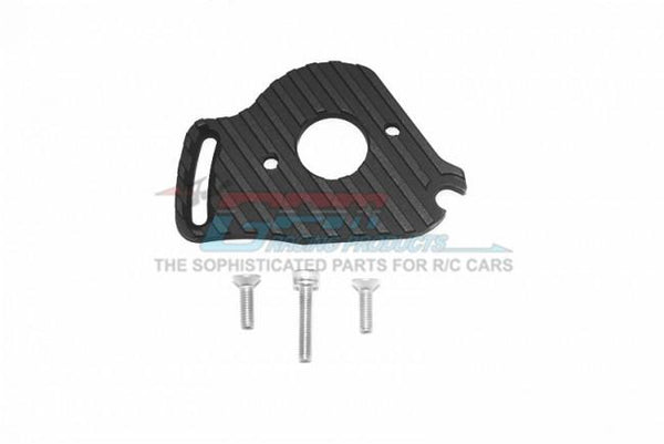 Aluminum Motor Plate With Heat Sink Fins For Traxxas Slash 4X4 LCG - 4Pc Set Black