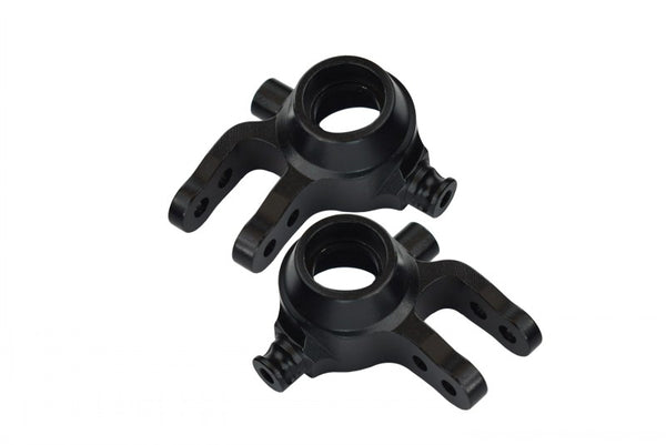 Traxxas Slash 4X4 / Stampede 4X4 VXL / Deegan 38 Fiesta ST Rally Aluminum Front Knuckle Arm - 1Pr Set Black