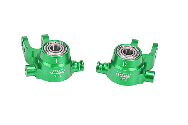 Aluminum 7075 Front Steering Blocks For Traxxas 1:10 SLASH 4X4 / NOS DEEGAN 38 / RUSTLER 4X4 / STAMPEDE 4X4 / HOSS 4X4 / FORD FIESTA ST RALLY Upgrade Parts - Green