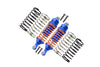 Traxxas Slash 4X4 / Stampede 4X4 VXL / Deegan 38 Fiesta ST Rally Aluminum Front Adjustable Spring Damper With Aluminum Ball Top & Ball Ends - 1Pr Set Blue (1.3mm, 1.5mm, 1.7mm Coil Spring & 4mm Thick Shaft)